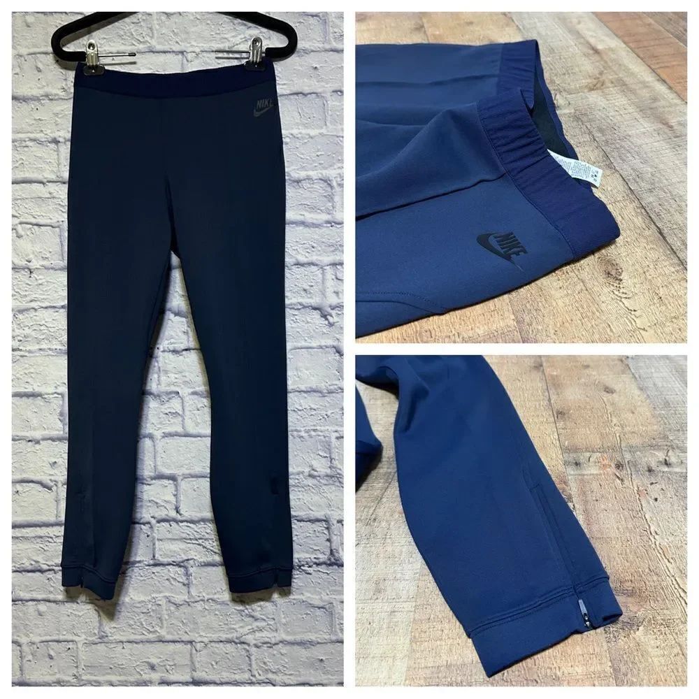 NIKE TECH NSW SPORTSWEAR BONDED LEGGING JOGGER PANTS NAVY SIZE S 865870-451